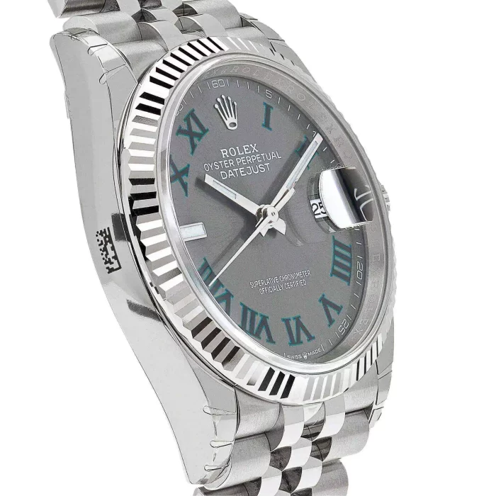 Rolex Datejust 126234 White Gold Stainless Steel Slate 'Wimbledon' Dial Jubilee - 图片 4