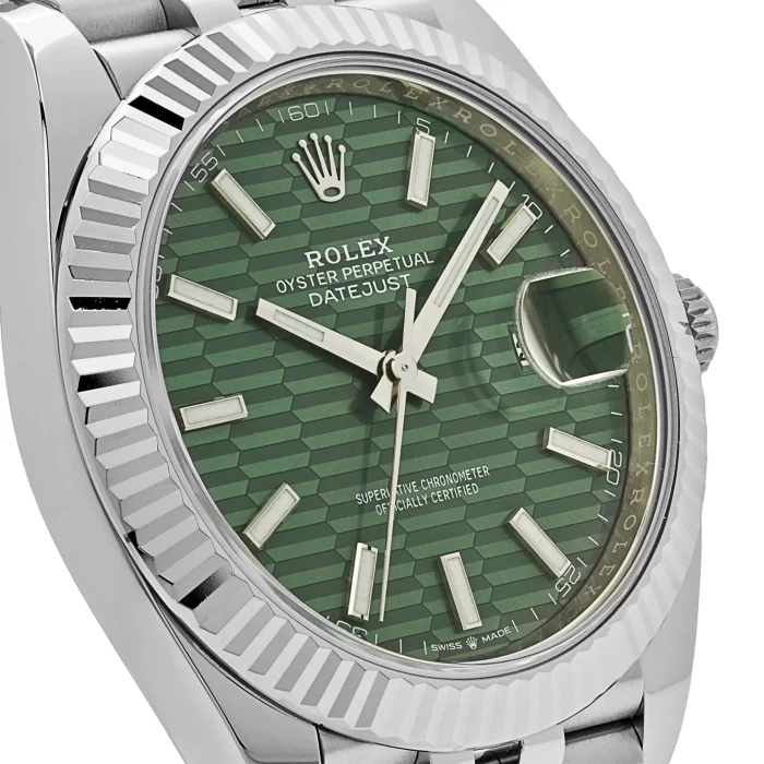 Rolex Datejust 126334 Stainless Steel Fluted Motif Green Dial Jubilee - 图片 4