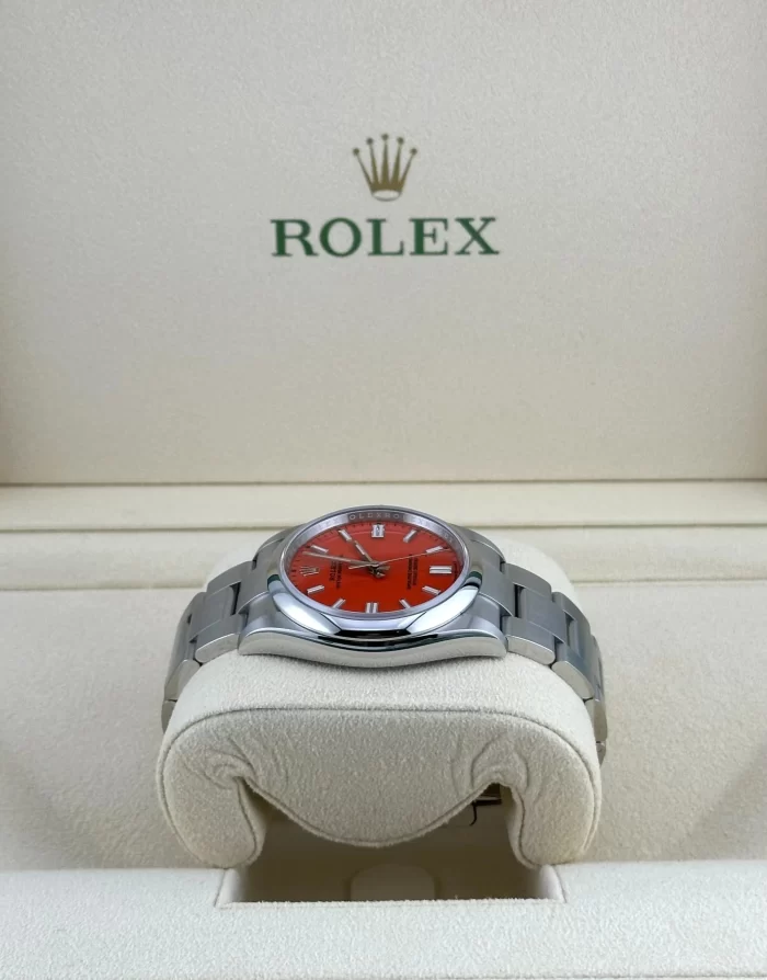 Rolex Oyster Perpetual 126000 Stainless Steel Coral Red Dial - 图片 3