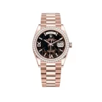 Rolex Day-Date 128345RBR Rose Gold Eisenkiesel Diamond Dial