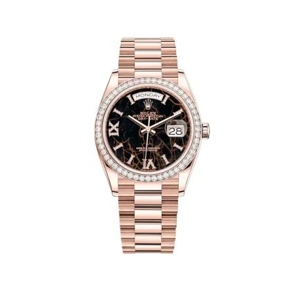 Rolex Day-Date 128345RBR Rose Gold Eisenkiesel Diamond Dial