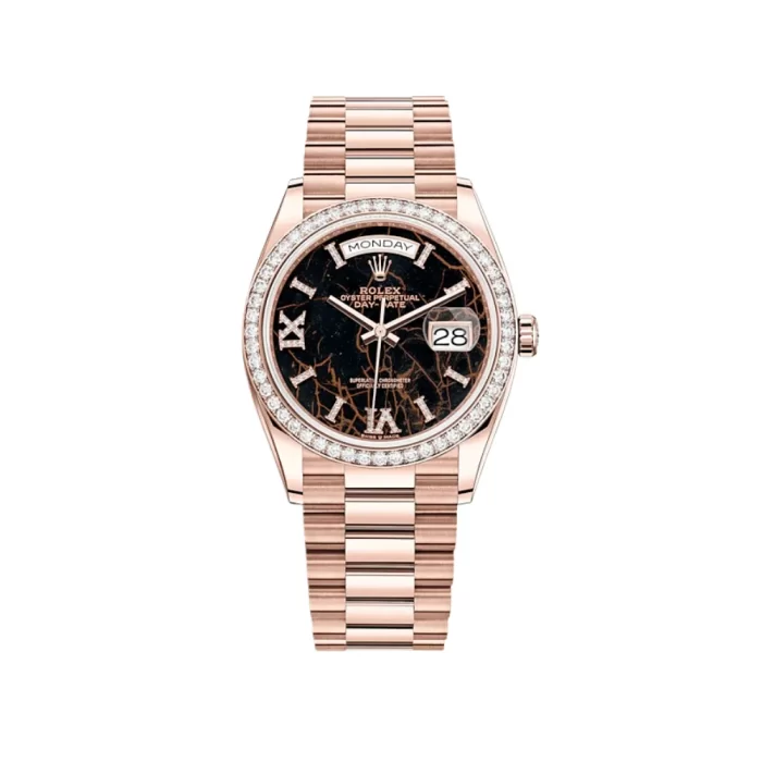 Rolex Day-Date 128345RBR Rose Gold Eisenkiesel Diamond Dial - 图片 1