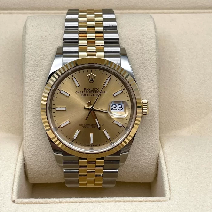 Rolex Datejust 126233 Stainless Steel Yellow Gold Champagne Dial Jubilee - 图片 5