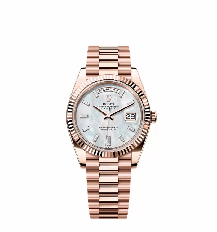 Rolex Day-Date 228235 Rose Gold Mother Of Pearl Diamond Dial - 图片 2