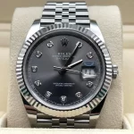 Rolex Datejust 126334 Stainless Steel Slate Diamond Dial Jubilee - 图片 4