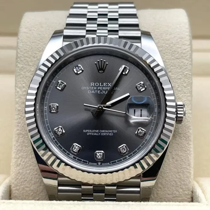 Rolex Datejust 126334 Stainless Steel Slate Diamond Dial Jubilee - 图片 4