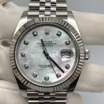 Rolex Datejust 126334 Stainless Steel Diamond Mother Of Pearl Dial Jubilee - 图片 4