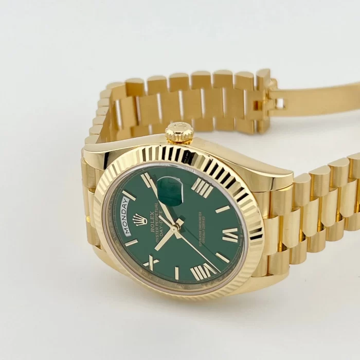 Rolex Day-Date 228238 Yellow Gold Green Roman Numerals Dial - 图片 6