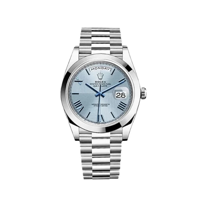 Rolex Day-Date 228206 Platinum Ice Blue Roman Dial - 图片 1