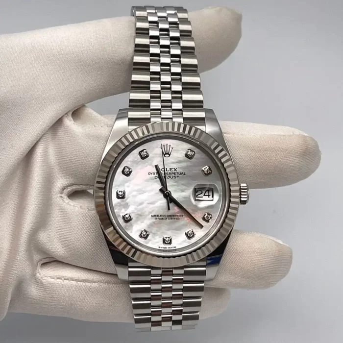 Rolex Datejust 126334 Stainless Steel Diamond Mother Of Pearl Dial Jubilee - 图片 3