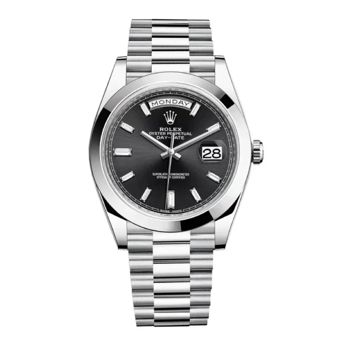 Rolex Day-Date 40 Presidential Black dial, Smooth Bezel, President bracelet, Watch 228206-0013 - 图片 1