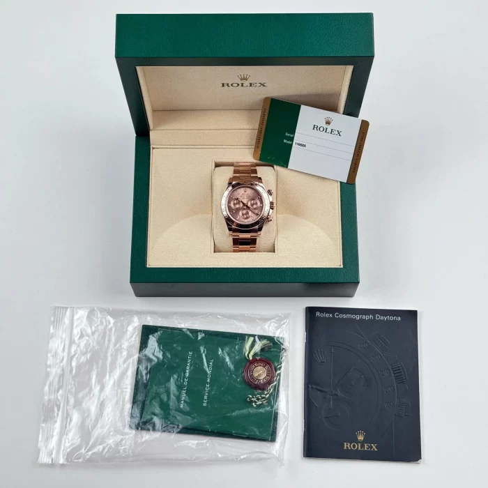 Rolex Daytona 116505 Rose Gold Sundust Diamond Baguette Dial - 图片 7