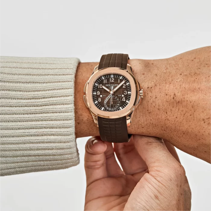 Patek Philippe Aquanaut 5164R-001 'Travel Time Tiffany & Co.' Rose Gold Brown Dial (2022) - 图片 2