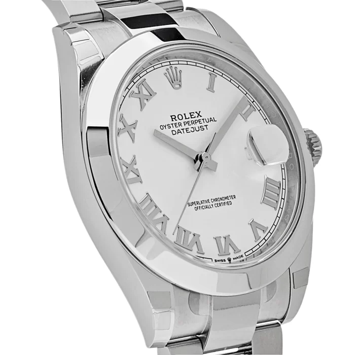 Rolex Datejust 126300 Stainless Steel White Roman Dial Oyster - 图片 2