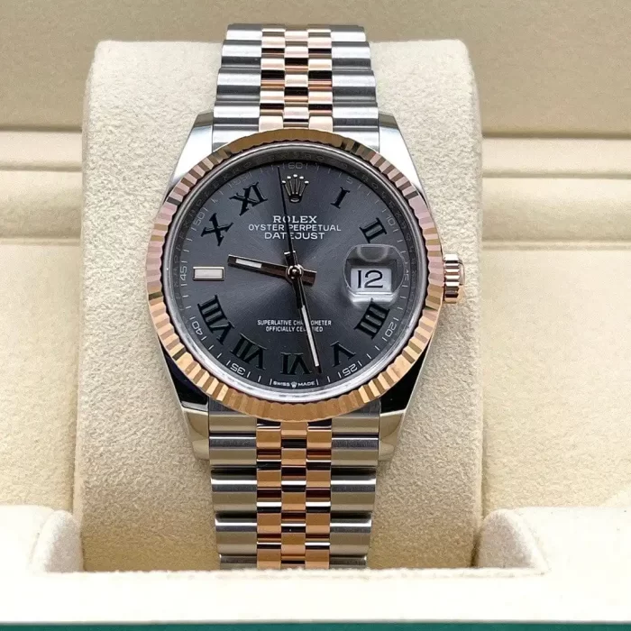 Rolex Datejust 126231 'Wimbledon' Stainless Steel Rose Gold Slate Dial - 图片 3