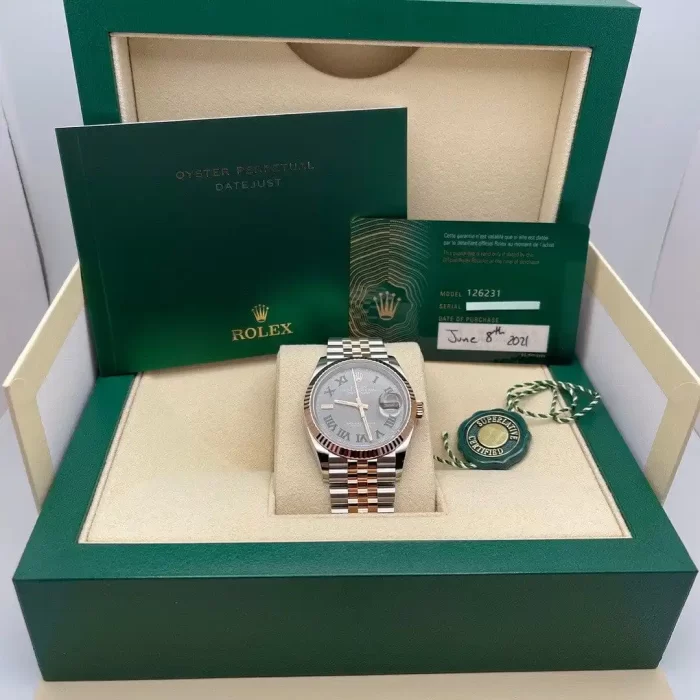 Rolex Datejust 126231 'Wimbledon' Stainless Steel Rose Gold Slate Dial - 图片 6