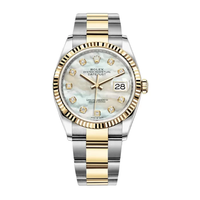 Rolex Datejust 126233 Stainless Steel Yellow Gold Mother of Pearl Diamond Dial Oyster - 图片 1