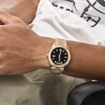 Rolex Day-Date 228398TBR Yellow Gold Onyx Baguette Diamond Dial Baguette Bezel - 图片 4
