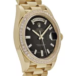 Rolex Day-Date 228398TBR Yellow Gold Onyx Baguette Diamond Dial Baguette Bezel - 图片 3