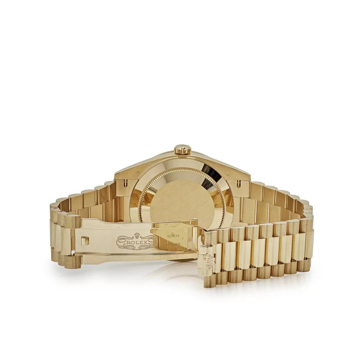 Rolex Day-Date 228398TBR Yellow Gold Onyx Baguette Diamond Dial Baguette Bezel - 图片 5