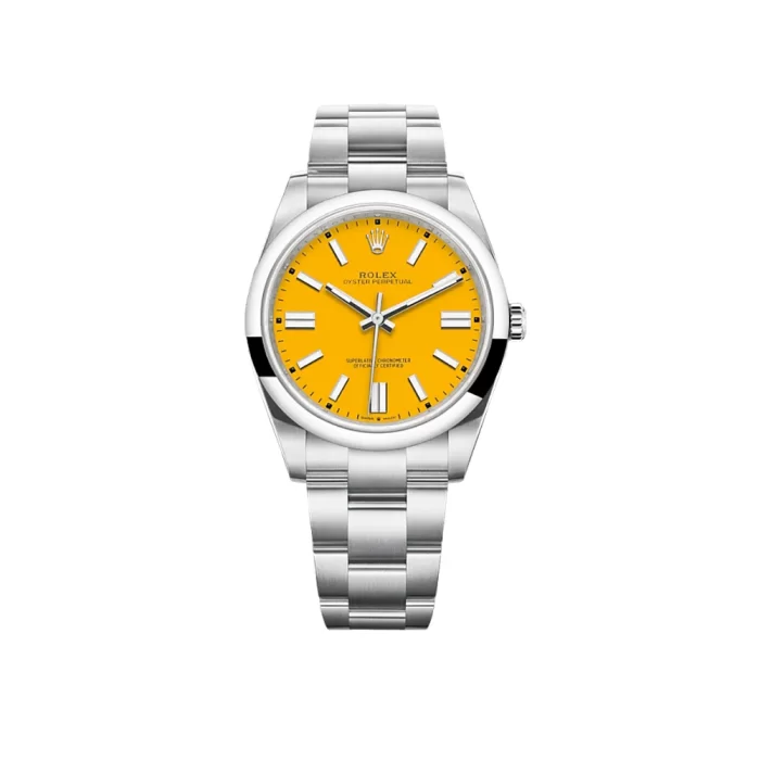 Rolex Oyster Perpetual 126000 Stainless Steel Yellow Dial - 图片 1