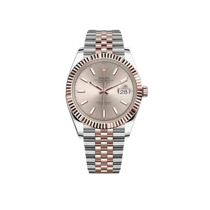 Rolex Datejust 126331 Rose Gold Stainless Steel Sundust Dial Jubilee