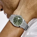 Rolex Datejust 126284RBR Stainless Steel Green Palm Frond Diamond Dial Diamond Bezel - 图片 4