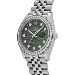 Rolex Datejust 126284RBR Stainless Steel Green Palm Frond Diamond Dial Diamond Bezel - 图片 2