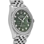 Rolex Datejust 126284RBR Stainless Steel Green Palm Frond Diamond Dial Diamond Bezel - 图片 3