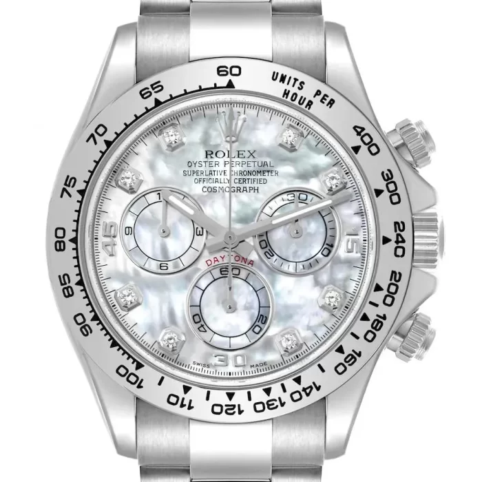 Rolex Cosmograph Daytona 116509-0064 White Gold Mother Of Pearl Diamond Dial - 图片 6