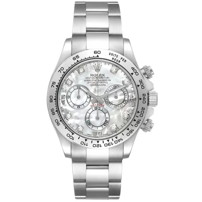Rolex Cosmograph Daytona 116509-0064 White Gold Mother Of Pearl Diamond Dial - 图片 3
