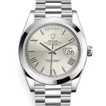 Rolex Day-Date 228206-0014 Presidential Silver dial, Smooth Bezel, President bracelet - 图片 3