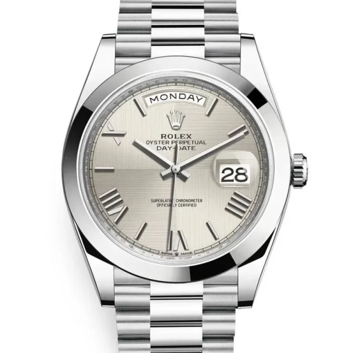 Rolex Day-Date 228206-0014 Presidential Silver dial, Smooth Bezel, President bracelet - 图片 3