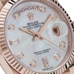 Rolex Day-Date 128235 Rose Gold Mother of Pearl Diamond Dial - 图片 3