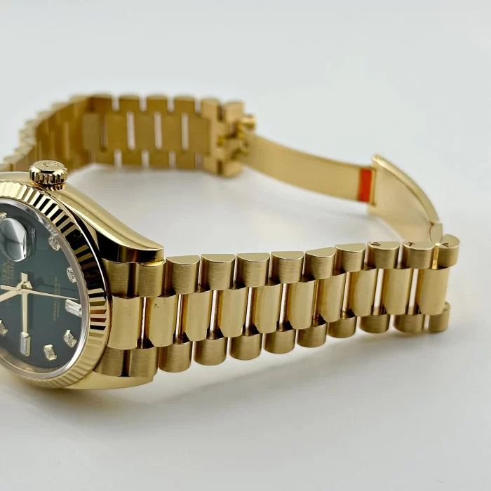 Rolex Day-Date 128238 Yellow Gold Green Ombre Diamond Dial - 图片 3