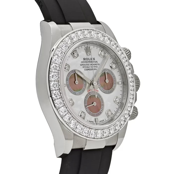 Rolex Daytona 126589RBR White Gold Diamond Mother of Pearl Dial Diamond Bezel - 图片 4