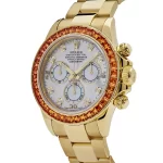 Rolex Daytona 116578SACO Yellow Gold Sapphire Bezel Mother Of Pearl Dial - 图片 4