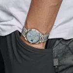 Rolex Day-Date 128236 Platinum Ice Blue Baguette Dial - 图片 4