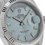 Rolex Day-Date 128236 Platinum Ice Blue Baguette Dial - 图片 5