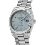 Rolex Day-Date 128236 Platinum Ice Blue Baguette Dial - 图片 3