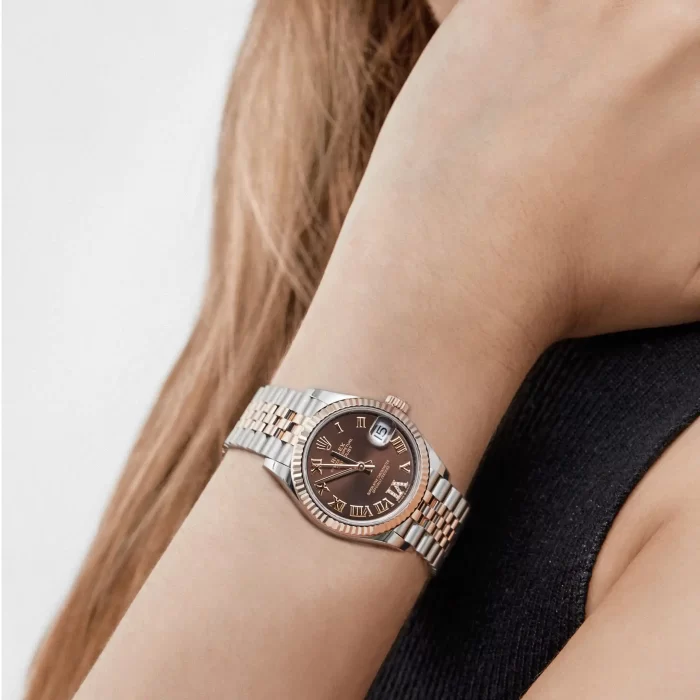 Rolex Datejust 278271 Rose Gold Stainless Steel Roman Chocolate Dial Jubilee (2024) - 图片 4
