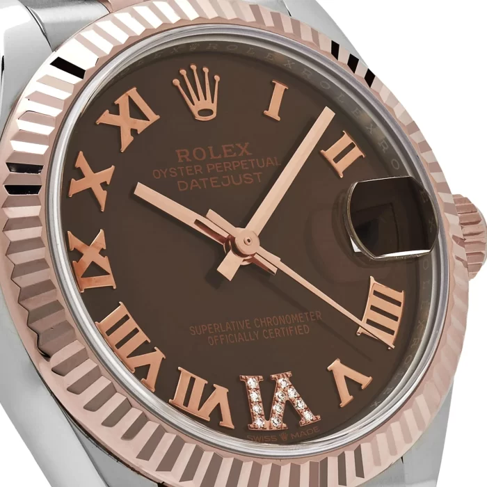 Rolex Datejust 278271 Rose Gold Stainless Steel Roman Chocolate Dial Jubilee (2024) - 图片 5