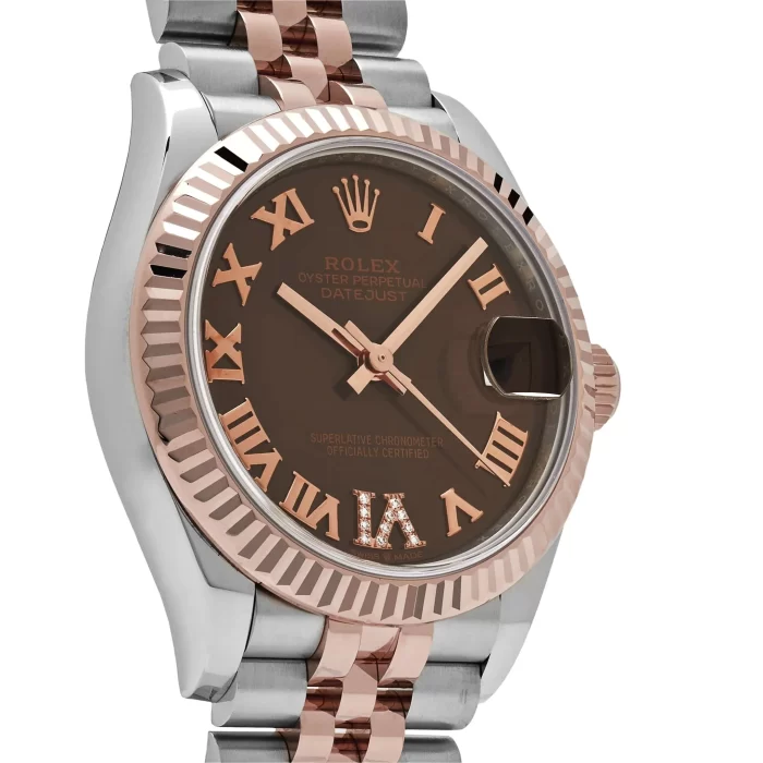 Rolex Datejust 278271 Rose Gold Stainless Steel Roman Chocolate Dial Jubilee (2024) - 图片 2