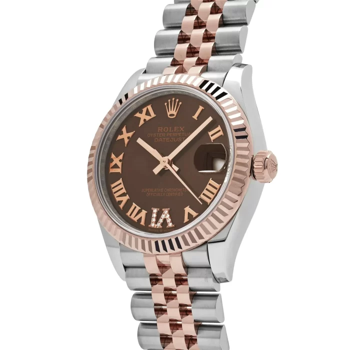 Rolex Datejust 278271 Rose Gold Stainless Steel Roman Chocolate Dial Jubilee (2024) - 图片 3