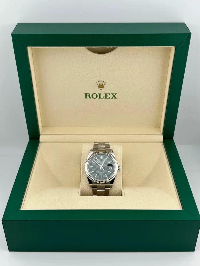 Rolex Datejust 126334 Stainless Steel Green Motif Dial Oyster - 图片 5
