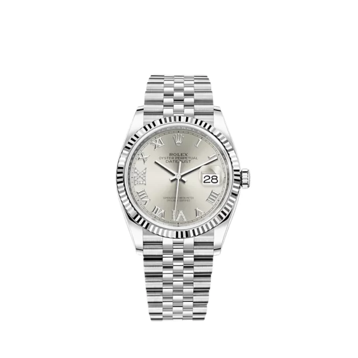 Rolex Datejust 126234 White Gold Stainless Steel Silver Dial Jubilee - 图片 1