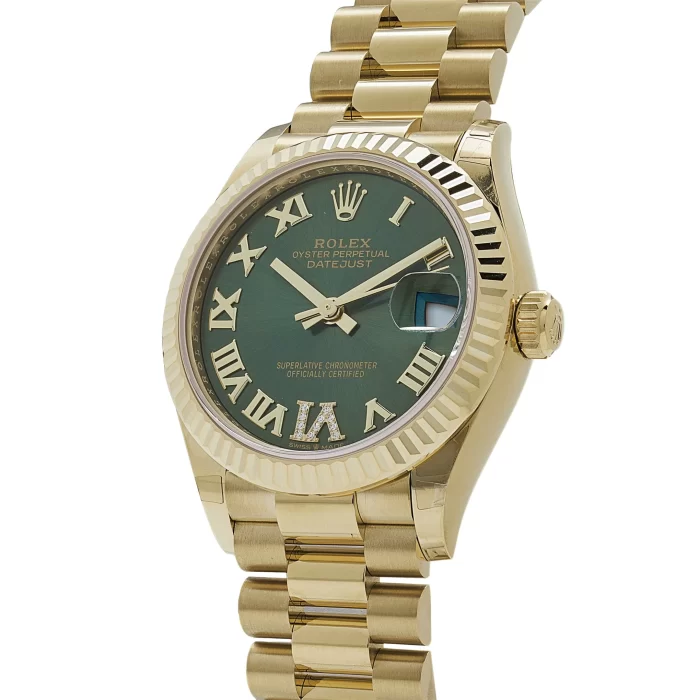 Rolex Datejust 278278 Yellow Gold Diamond Green Dial President - 图片 3