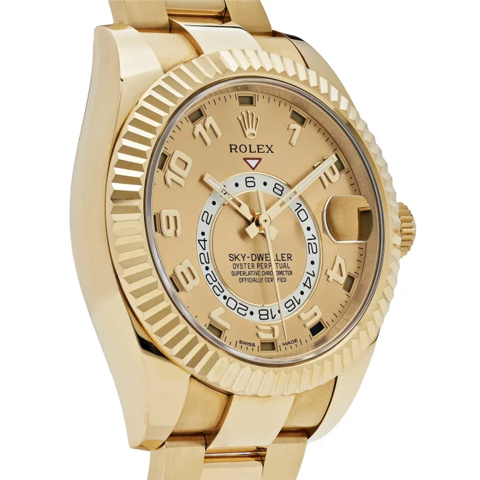 Rolex Sky-Dweller 326938 Yellow Gold Champagne Dial Arabic Numerals - 图片 2