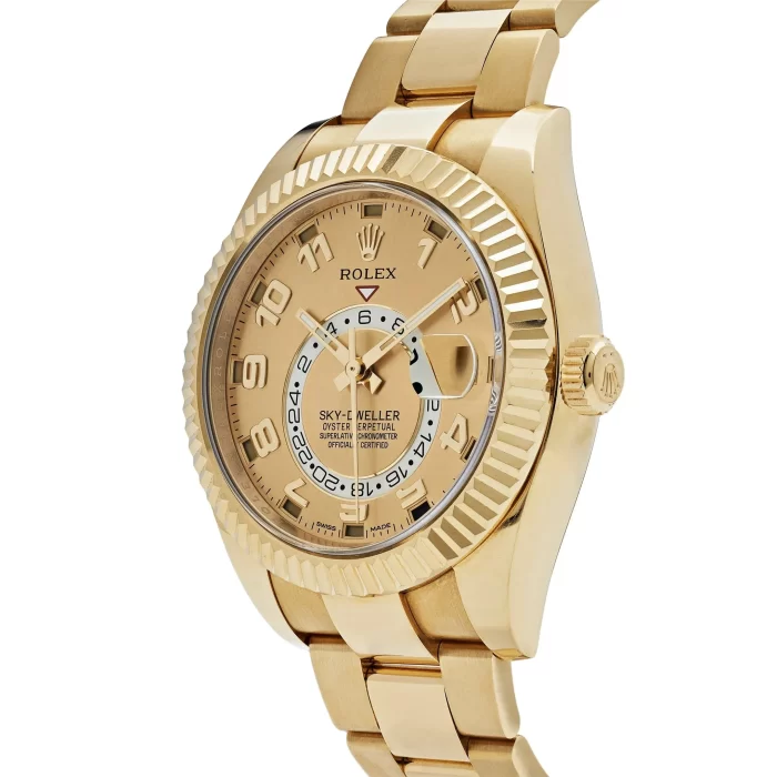 Rolex Sky-Dweller 326938 Yellow Gold Champagne Dial Arabic Numerals - 图片 3
