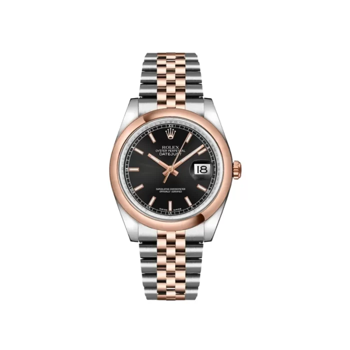 Rolex Datejust 116201 Stainless Steel Rose Gold Black Dial - 图片 1